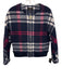J. Crew Size XS Navy blue, pink & white Wool Blend Plaid Zip Front Jacket Navy blue, pink & white / XS