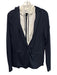 Tretorn Size S Navy Blue & White Rayon Blend Zip Front Hoodie Insert Jacket Navy Blue & White / S