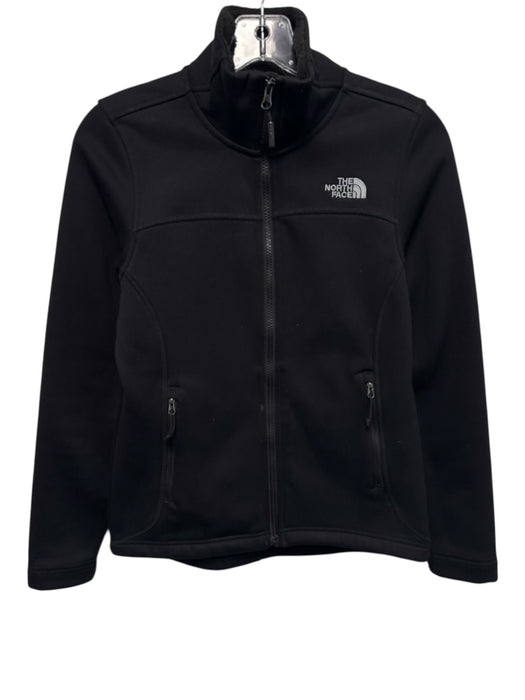 The North Face Size XS Black Polyester Zip Front foldover collar Athletic Jacket Black / XS
