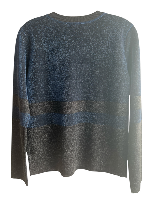 Tory Burch Size Small Midnight blue Wool Blend Long Sleeve Sparkle Crew Neck Top Midnight blue / Small