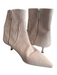 Stuart Weitzman Shoe Size 9 Winter White Corduroy Pointed Toe Side Zip Booties Winter White / 9