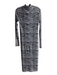 Staud Size Medium Brown & Blue Nylon Blend Long Sleeve Turtle Neck Maxi Dress Brown & Blue / Medium