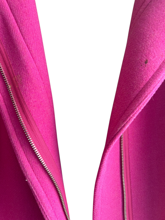 J Crew Size 4 Hot pink Wool & Nylon Front Zip High Neck Pockets Coat Hot pink / 4