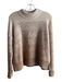 La Ligne Size Small Tan & Brown Cashmere Crew Neck Long Sleeve Pull Over Sweater Tan & Brown / Small