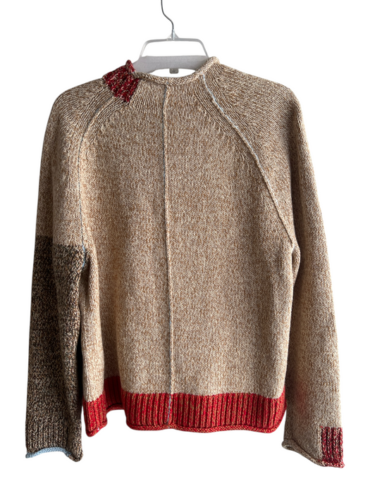 J.Crew by Eckhaus Latta Size M Tan & Amber Cotton Mock Neck Knit Chunky Sweater Tan & Amber / M