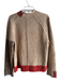 J.Crew by Eckhaus Latta Size M Tan & Amber Cotton Mock Neck Knit Chunky Sweater Tan & Amber / M