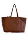 Cuyana Brown Leather Gold hardware Zip Close Two Handle Tote Bag Brown / M