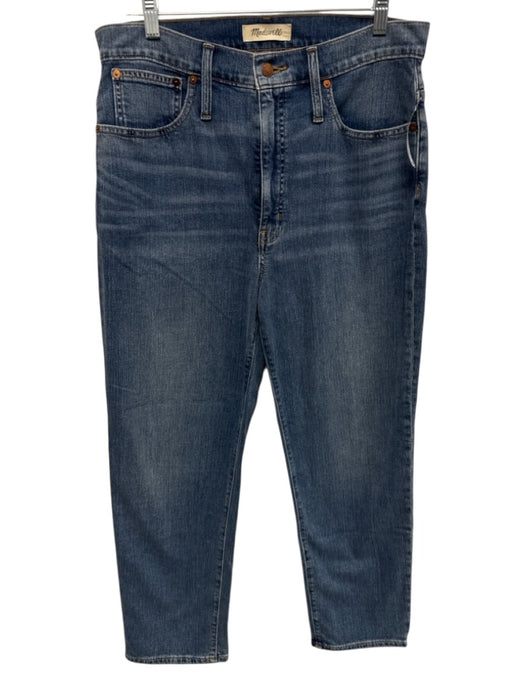 Madewell Size 30 Medium Wash Cotton Denim Whiskering High Rise Jeans Medium Wash / 30