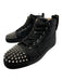Christian Louboutin Shoe Size 43 Black & Silver Synthetic Spikes Sparkles Shoes Black & Silver / 43