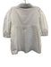 LaRoque Size Large White Cotton Short Puff Sleeve Lace Detail Top White / Large