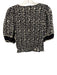 Cleobella Size Medium Black & White Cotton Short Puff Sleeve Abstract Print Top Black & White / Medium