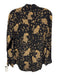 Rails Size S Black & Tan Silk Leopards Long Sleeve Button Down Top Black & Tan / S