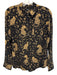 Rails Size S Black & Tan Silk Leopards Long Sleeve Button Down Top Black & Tan / S