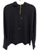 Wolford Size S Black Modal Blend Mesh Panel Zip Long Sleeve hood Top Black / S