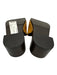 Bernardo 1946 Shoe Size 7 Mustard Yellow & Brown Suede Upper Wooden Sole Sandals Mustard Yellow & Brown / 7