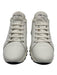 Prada Shoe Size 40 White & Black Leather Upper Perforated Detail Sneakers White & Black / 40