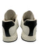 Prada Shoe Size 40 White & Black Leather Upper Perforated Detail Sneakers White & Black / 40