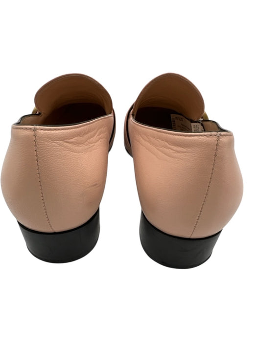 Gucci Shoe Size 40 Beige Pink Leather Upper Logo Buckle Strap Detail Loafers Beige Pink / 40