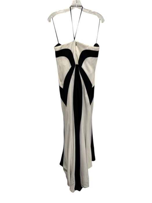 fleur de paris Size Est 8 Black & White Polyester Color Block Sleeveless Gown Black & White / Est 8