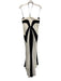 fleur de paris Size Est 8 Black & White Polyester Color Block Sleeveless Gown Black & White / Est 8