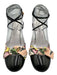 Chanel Shoe Size 37 Black, Pink, White Leather & Canvas Round Toe Pumps Black, Pink, White / 37