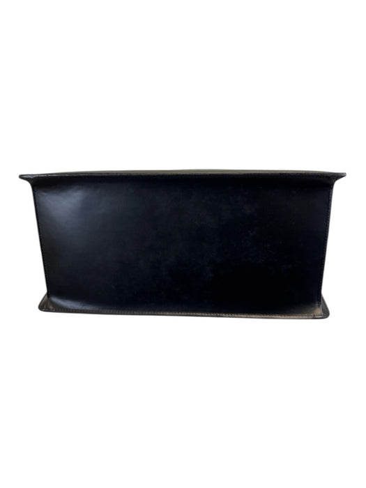 Louis Vuitton Black Epi Leather Zip Close Logo Front Pocket Rolled Handles Bag Black / Large