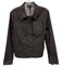 Worth Size 10 Brown Gray Zip Up Buttons Long Sleeve Collar Jacket Brown Gray / 10