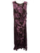 Trina Turk Size 12 Purple & Brown Silk & Viscose Sleeveless Gathered Dress Purple & Brown / 12