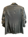 Cinq a Sept Size 8 Black Polyester Blend Scrunched sleeves 1 Button Shiny Blazer Black / 8