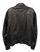 John Varvatos Size XL Black Leather Solid Moto Men's Jacket Black / XL