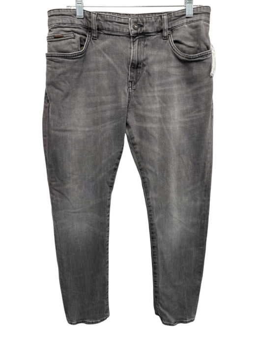 Boss Size 36 faded gray Cotton Blend Solid Jean Men's Pants faded gray / 36