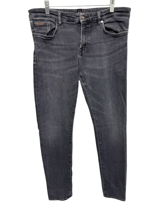 Boss Size Est 36 faded gray Cotton Blend Washed Jean Men's Pants faded gray / Est 36