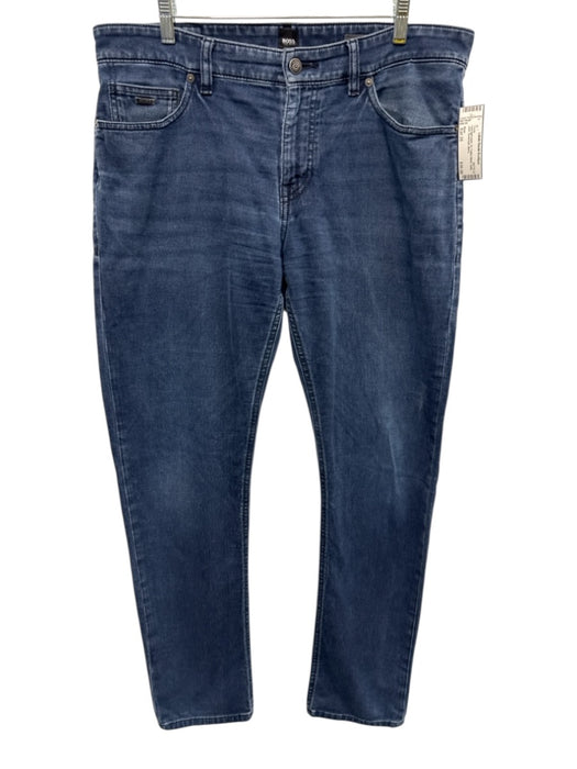 Boss Size Est 35 med light wash Cotton Blend Solid Jean Men's Pants med light wash / Est 35