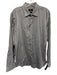 Boss Size 17 Gray Cotton Blend Solid Button Up Spread Collar Long Sleeve Shirt Gray / 17