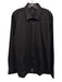 Boss Size 17 Black Cotton Blend Solid Button Up Spread Collar Long Sleeve Shirt Black / 17