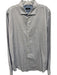 Boss Size XXL White & Blue Cotton Blend Micro Button Up Men's Long Sleeve Shirt White & Blue / XXL