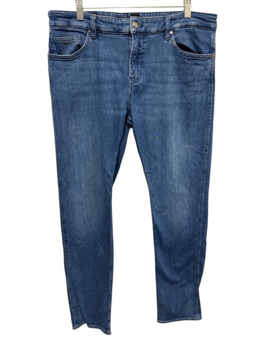 Boss Size 35 med light wash Cotton Blend Solid Jean Men's Pants med light wash / 35