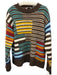 Guizio Size XS/S Brown & Multi Acrylic & Wool Blend Knit Striped Sweater Brown & Multi / XS/S