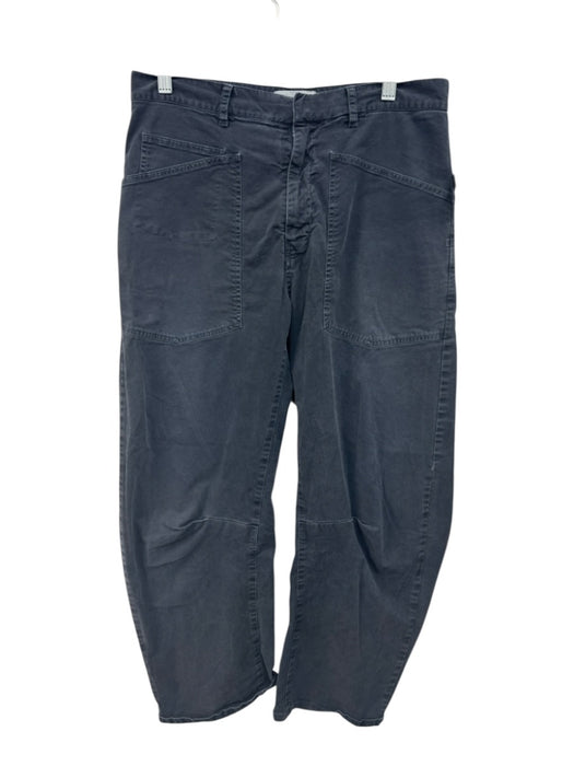 Nili Lotan Size 4 Charcoal Black Cotton Blend Patch Pocket Darted Pants Charcoal Black / 4