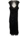 Xscape Size 16 Black Polyester Sleeveless Lace Detail Draped Full Length Gown Black / 16
