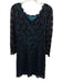 Adriana Papell Size 12 Emerald Green & Black Nylon Beaded & Sequined Dress Emerald Green & Black / 12