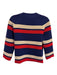 Gucci Size S Indigo Blue, Beige & Red Wool Knit Striped Button Front Jacket Indigo Blue, Beige & Red / S