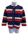 Gucci Size S Indigo Blue, Beige & Red Wool Knit Striped Button Front Jacket Indigo Blue, Beige & Red / S
