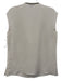 Lafayette 148 Size M Cream White Silk Sleeveless V Neck Monili Detail Top Cream White / M