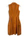 Akris Size 4 Orange Cotton Blend Sleeveless Button Front Collared Dress Orange / 4