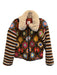 Tach Size XS Cream White & Multi Merino Wool Crochet Zip Front Crop Jacket Cream White & Multi / XS