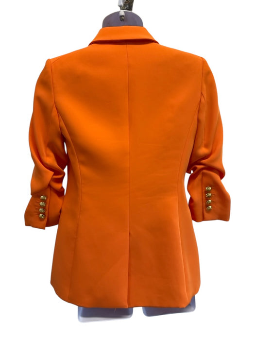 Veronica Beard Size 4 Orange Polyester Front Pleat Scrunch Sleeve Pant Set Orange / 4