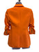 Veronica Beard Size 4 Orange Polyester Front Pleat Scrunch Sleeve Pant Set Orange / 4