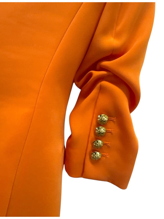 Veronica Beard Size 4 Orange Polyester Front Pleat Scrunch Sleeve Pant Set Orange / 4