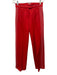 Pinko Size 6/4 Red & White Cotton Blend Pintuck Pleats Stitch Detail Pant Set Red & White / 6/4